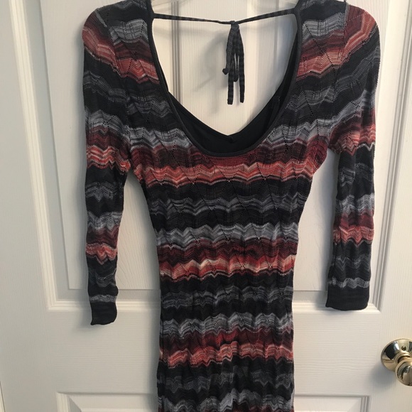 Guess knit chevron striped dress XS - Picture 2 of 3